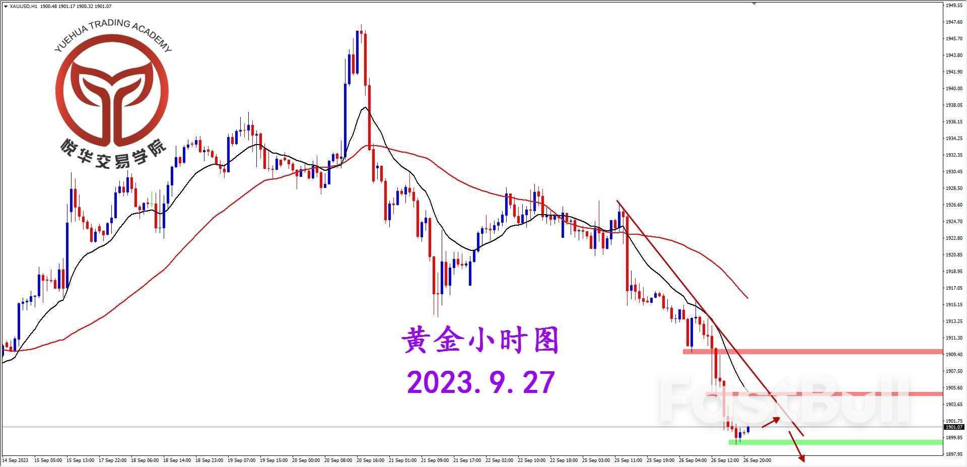 跌破三角震荡，黄金选择下行_3