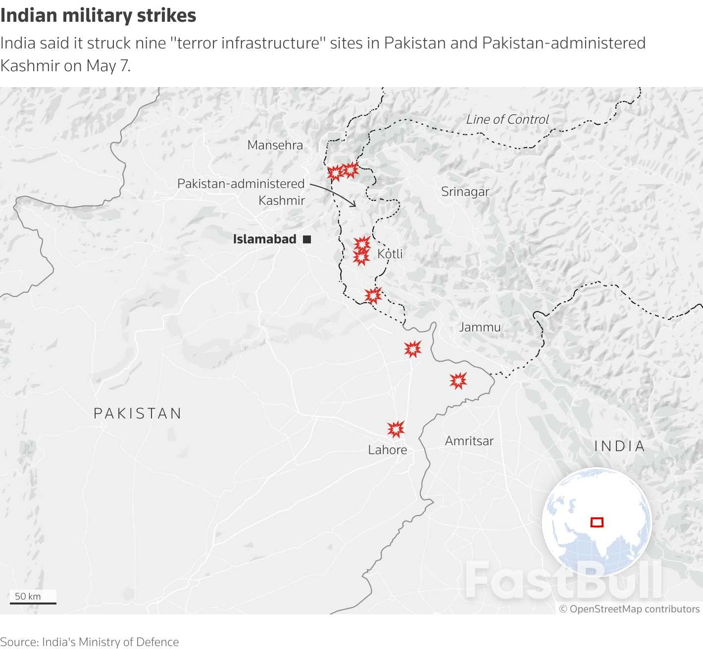 印度与巴基斯坦爆发逾20年最严重冲突，特朗普呼吁两国停手_1