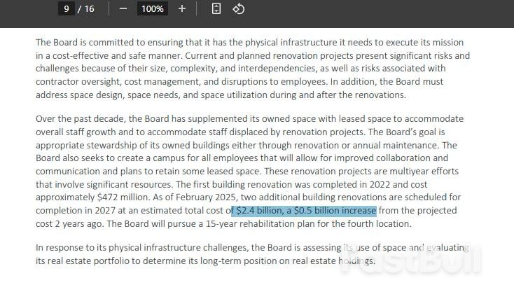 美联储大楼耗资172亿奢华翻修？鲍威尔回应指责：90年老建筑不安全_3