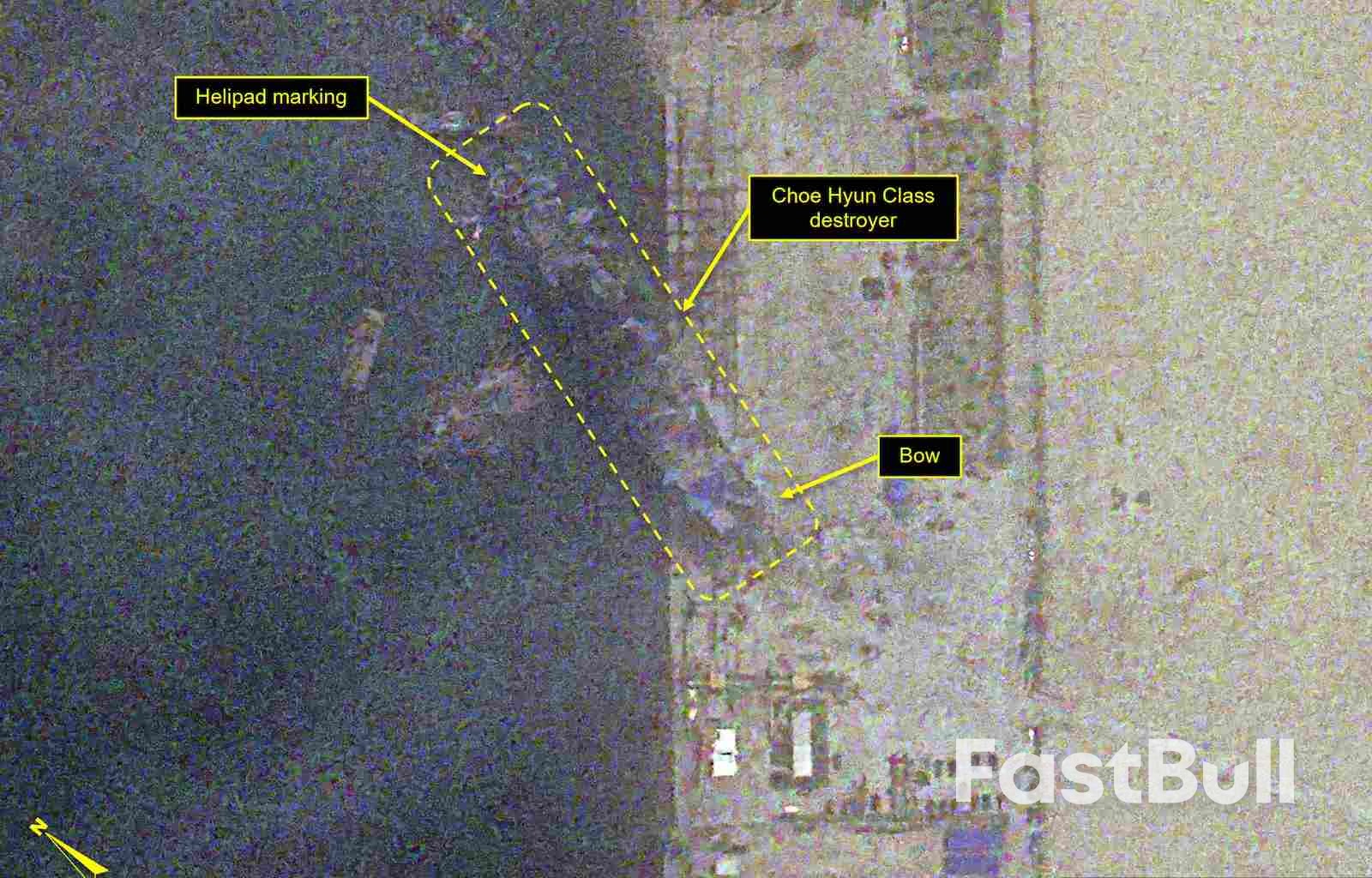 朝鲜事故驱逐舰已扶正,舰艏被切除_1 朝鲜事故驱逐舰已扶正,舰艏被切除_1