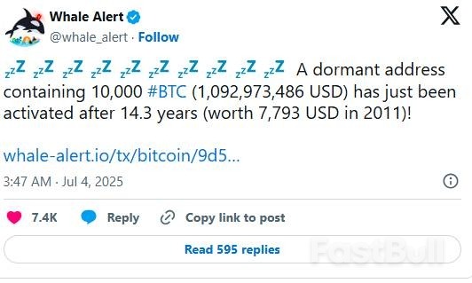 7800美元變成近11億！比特幣社群沸騰：沉寂14年的錢包甦醒了…_1