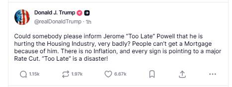 “全球央妈年会”召开在即，特朗普再度炮轰鲍威尔：简直是灾难！_1