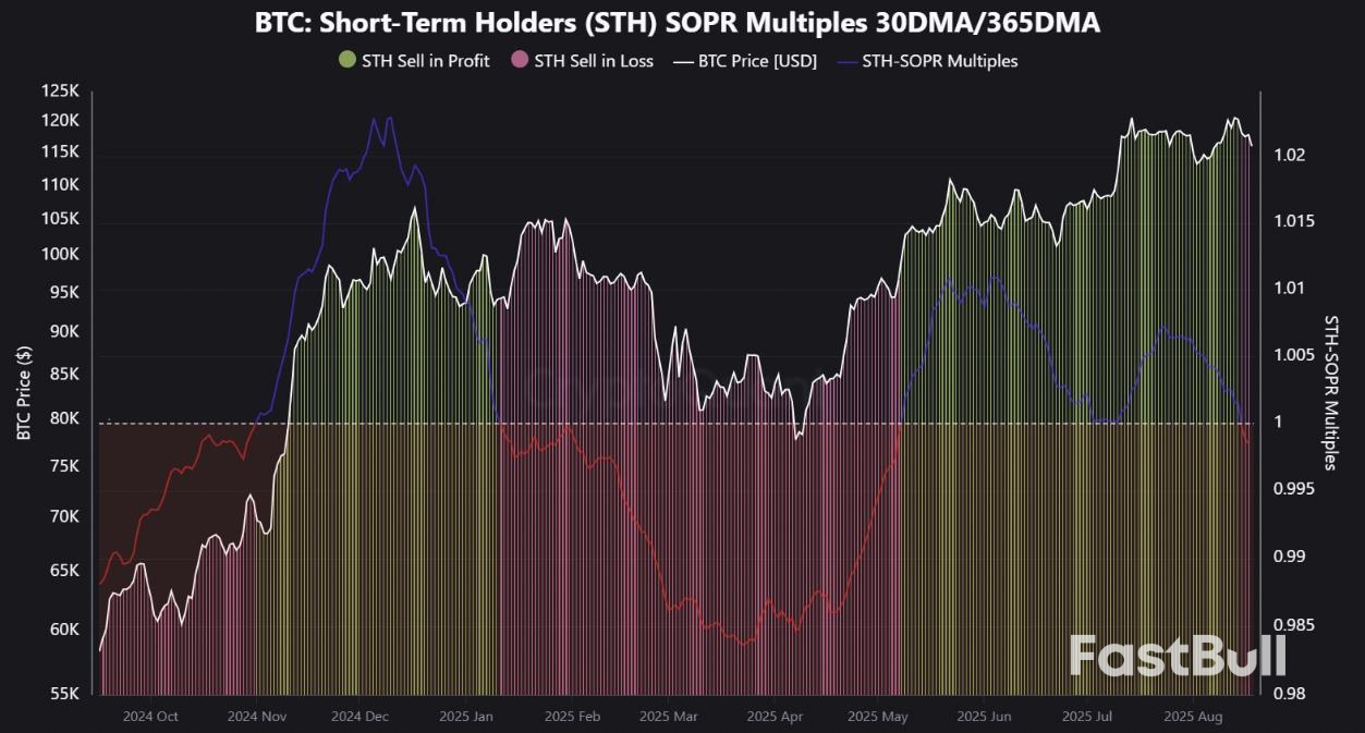 Will Bitcoin Price Fall to $110K? Short-Term Holders Sell 22K BTC at a Loss_3