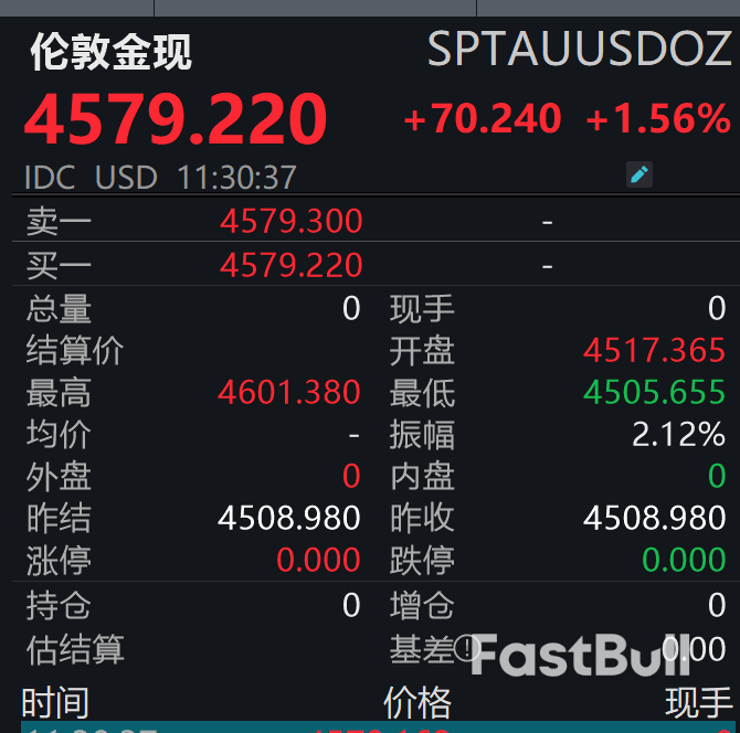 历史首次突破4600美元关口，现货黄金再度刷新历史纪录_1