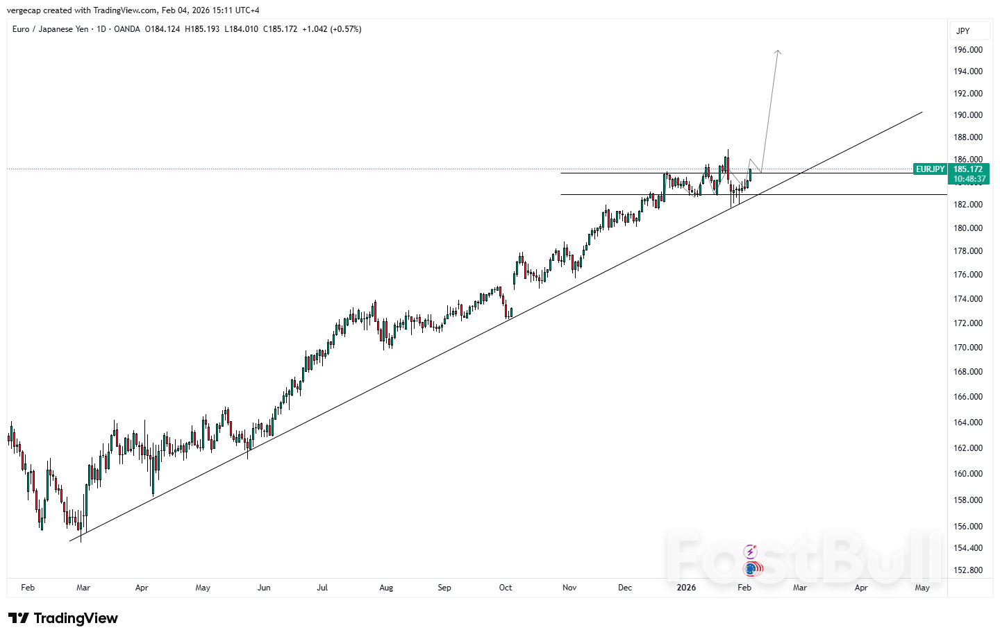 도쿄의 정치적 전략이 취약한 유로존 데이터를 압도하면서 EUR/JPY가 185를 돌파하며 급등했다_1