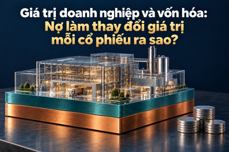Giá trị doanh nghiệp và vốn hóa: Nợ làm thay đổi giá trị mỗi cổ phiếu ra sao?_1