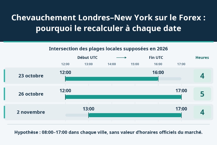 Chevauchement Londres–New York sur le Forex : pourquoi le recalculer à chaque date_1 Chevauchement Londres–New York sur le Forex : pourquoi le recalculer à chaque date_1