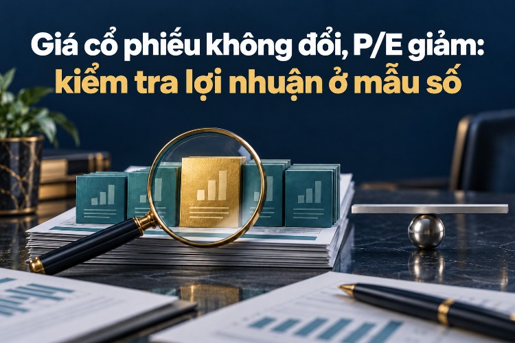 Giá cổ phiếu không đổi, P/E giảm: kiểm tra lợi nhuận ở mẫu số_1 Giá cổ phiếu không đổi, P/E giảm: kiểm tra lợi nhuận ở mẫu số_1