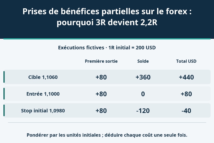 Prises de bénéfices partielles sur le forex : pourquoi 3R devient 2,2R_1