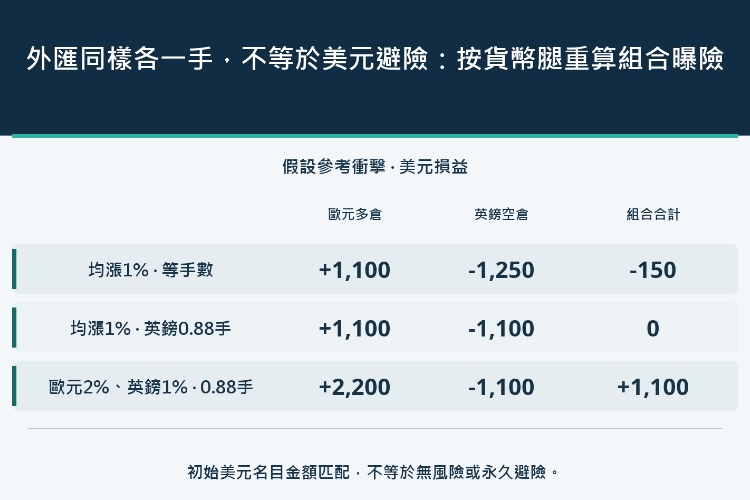 外匯同樣各一手,不等於美元避險:按貨幣腿重算組合曝險_1 外匯同樣各一手,不等於美元避險:按貨幣腿重算組合曝險_1