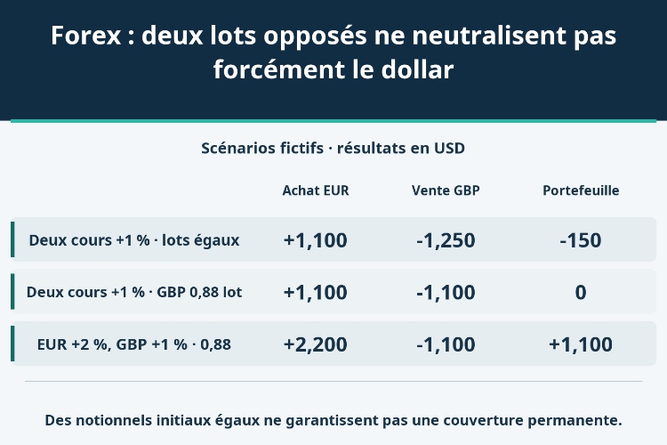 Forex : deux lots opposés ne neutralisent pas forcément le dollar_1