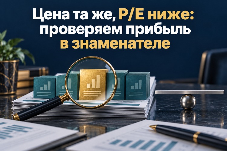 Цена та же, P/E ниже: проверяем прибыль в знаменателе_1 Цена та же, P/E ниже: проверяем прибыль в знаменателе_1