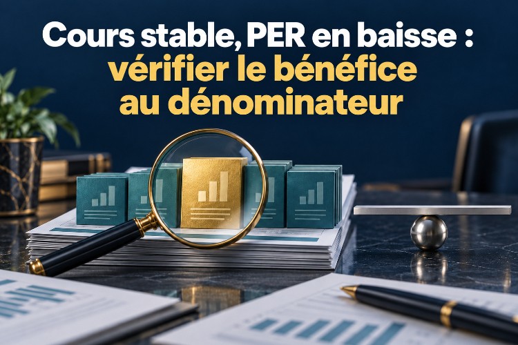 Cours stable, PER en baisse : vérifier le bénéfice au dénominateur_1 Cours stable, PER en baisse : vérifier le bénéfice au dénominateur_1