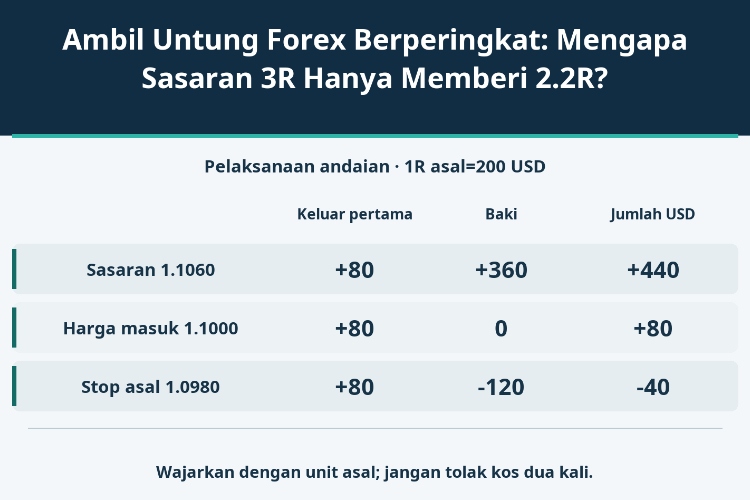 Ambil Untung Forex Berperingkat: Mengapa Sasaran 3R Hanya Memberi 2.2R?_1